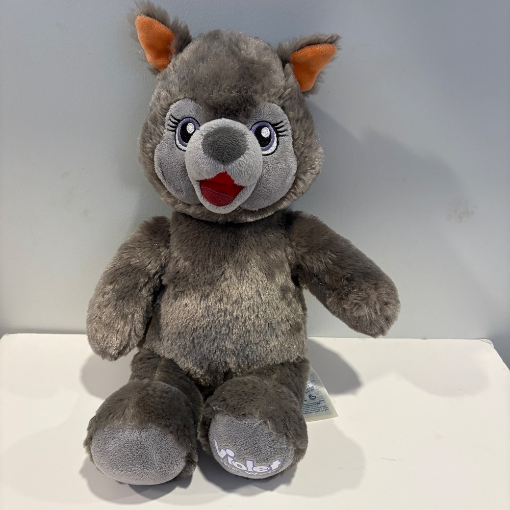 Build a Bear Workshop Violet the Gray Wolf Plush Stuffed‎ Animal Toy 2019 026610